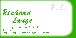 richard lange business card
